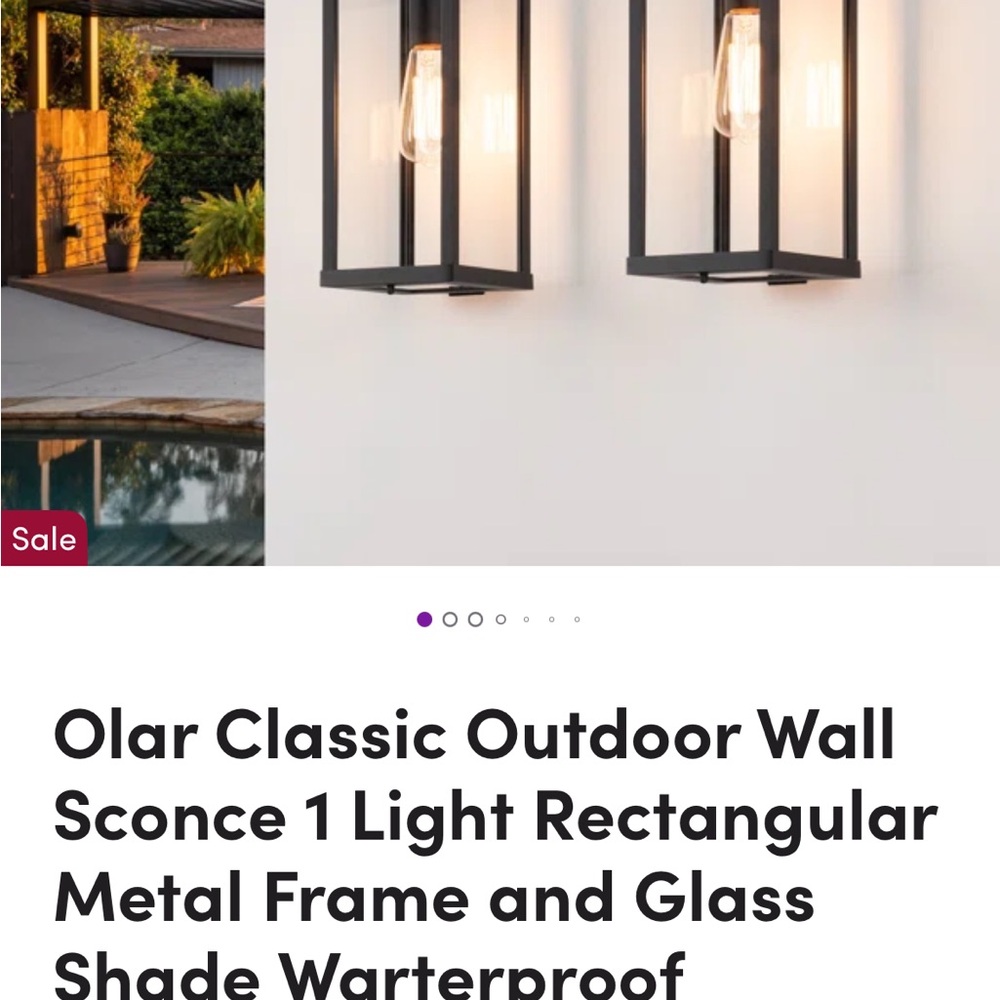Olar Classic Black Outdoor Wall Sconce